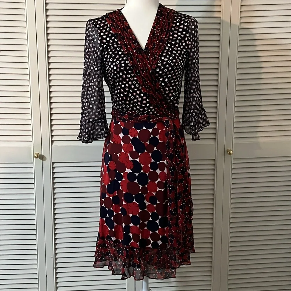 Diane von Furstenberg DVF Nieves Scarf Wrap Dress Size 8 - Picture 2 of 8